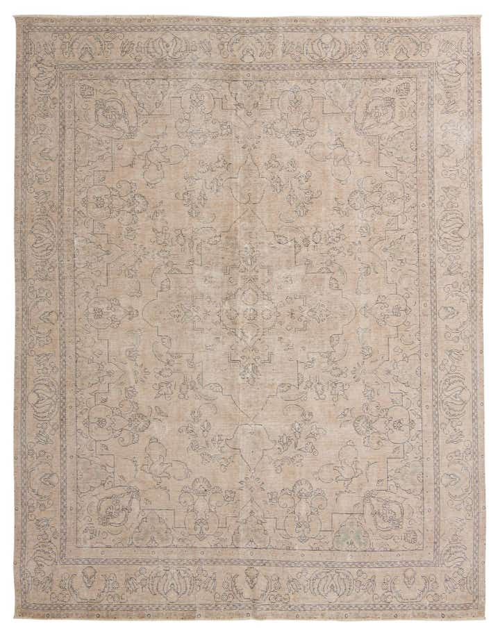 9' 9 x 12' 4 Hand Knotted Ultra Vintage Persian Wool Rug