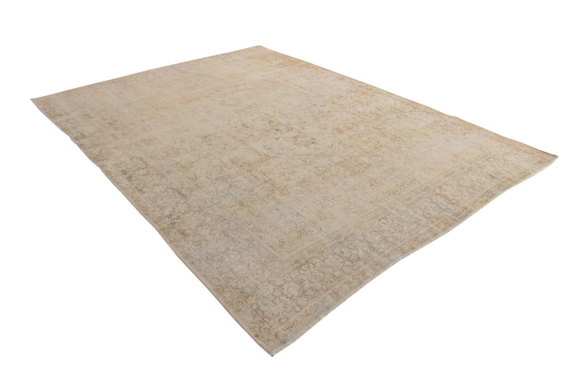 8' x 10' 8 Hand Knotted Ultra Vintage Persian Wool Rug