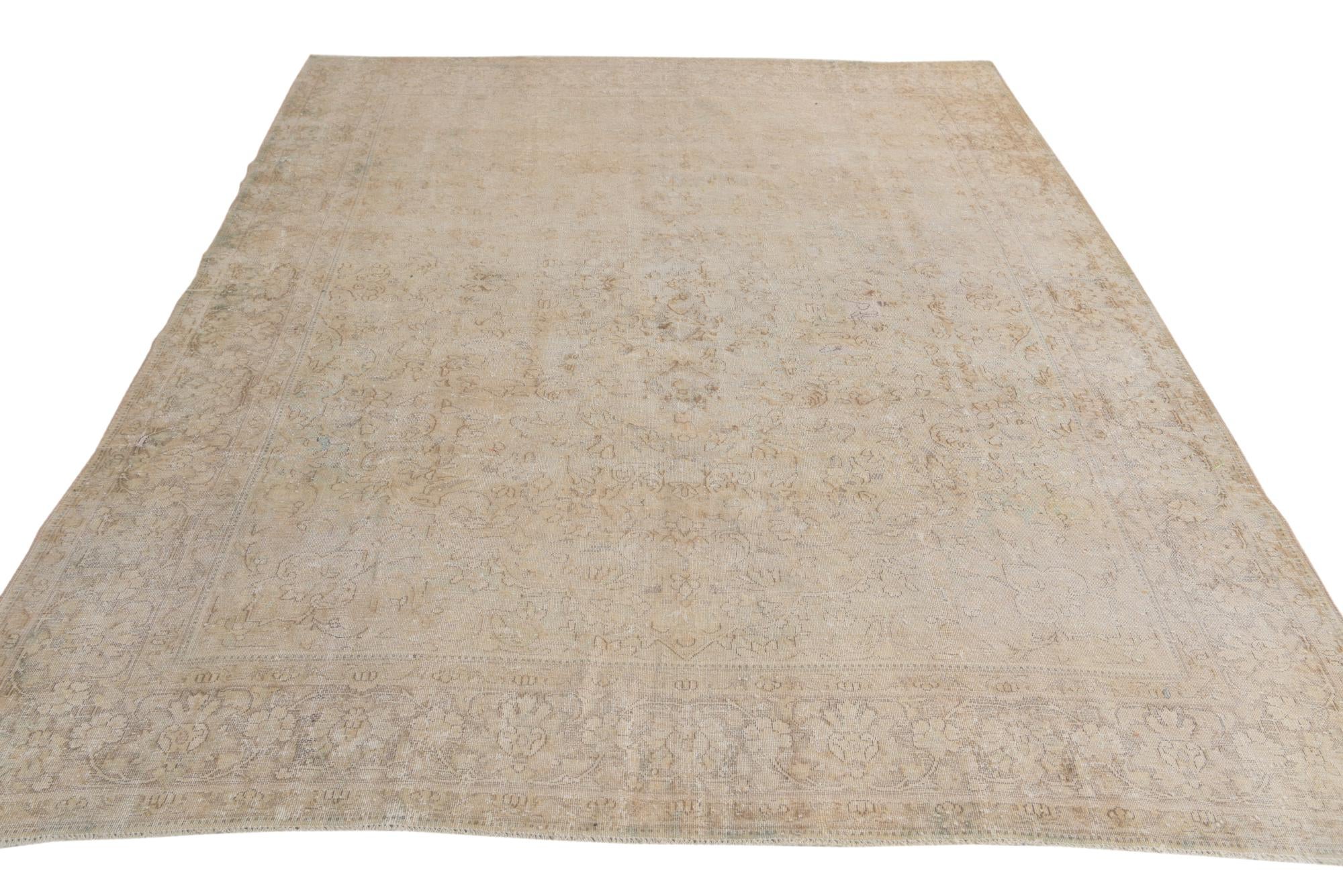 8' x 10' 8 Hand Knotted Ultra Vintage Persian Wool Rug