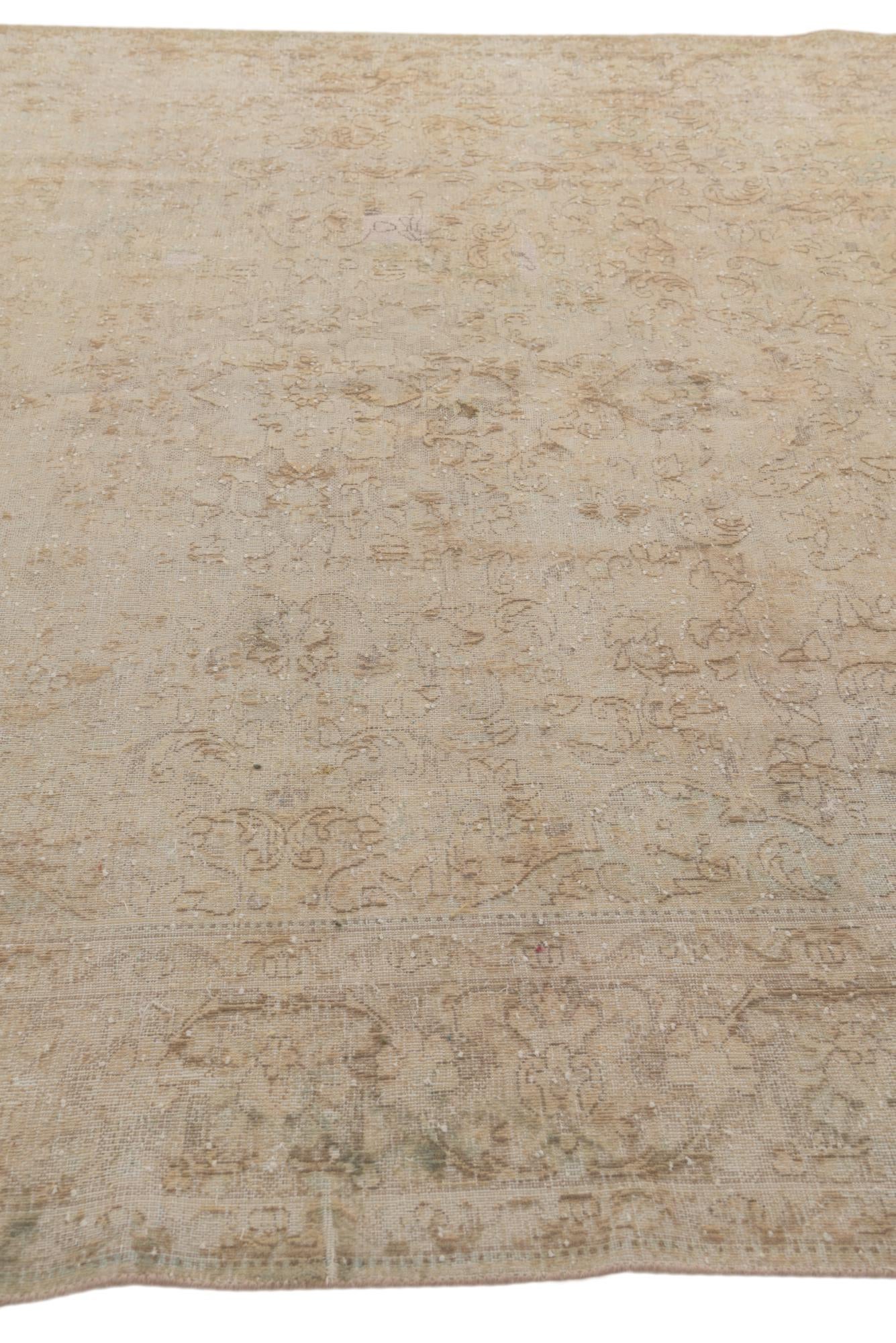 8' x 10' 8 Hand Knotted Ultra Vintage Persian Wool Rug