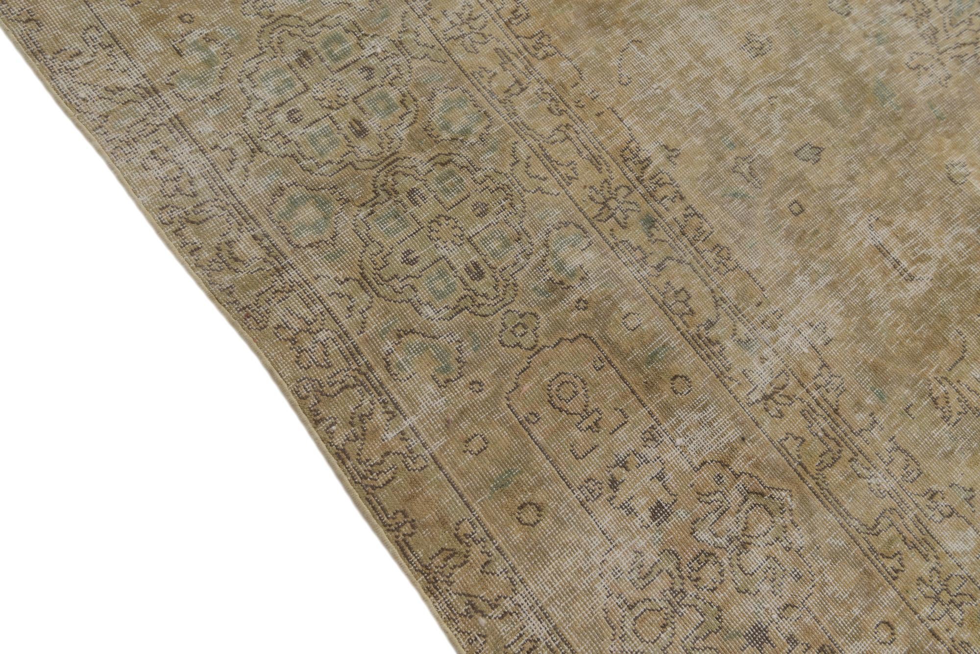 9' 10 x 12' 6 Hand Knotted Ultra Vintage Persian Wool Rug