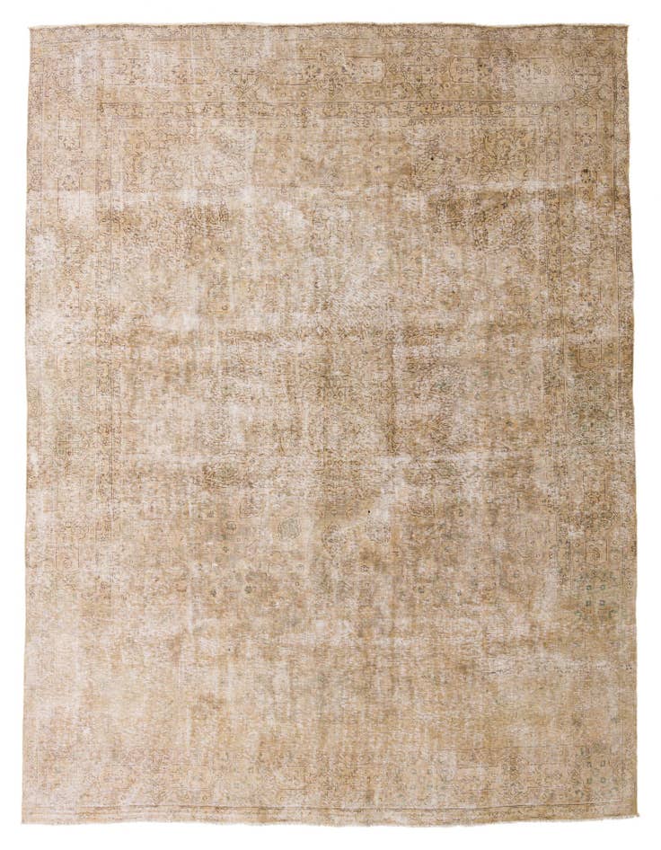 Detail image of 9' 10 x 12' 6 Hand Knotted Ultra Vintage Persian Wool Rug