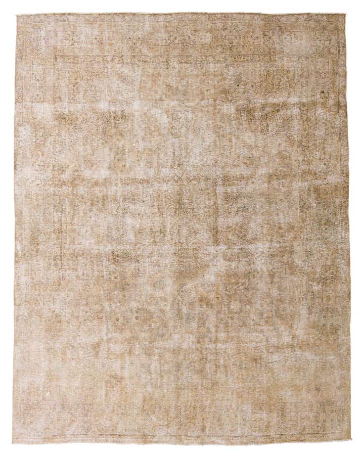 9' 10 x 12' 6 Hand Knotted Ultra Vintage Persian Wool Rug