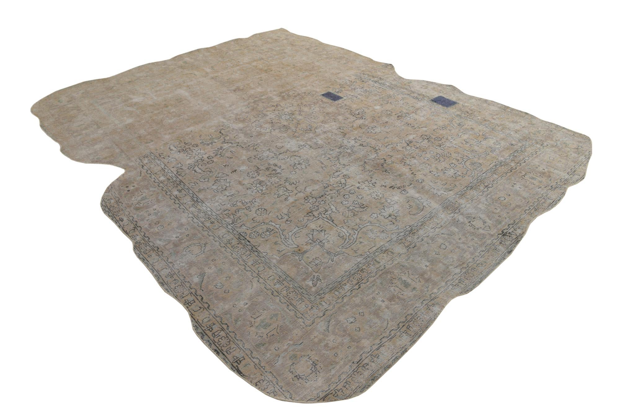 9' 7 x 12' 5 Hand Knotted Ultra Vintage Persian Wool Rug