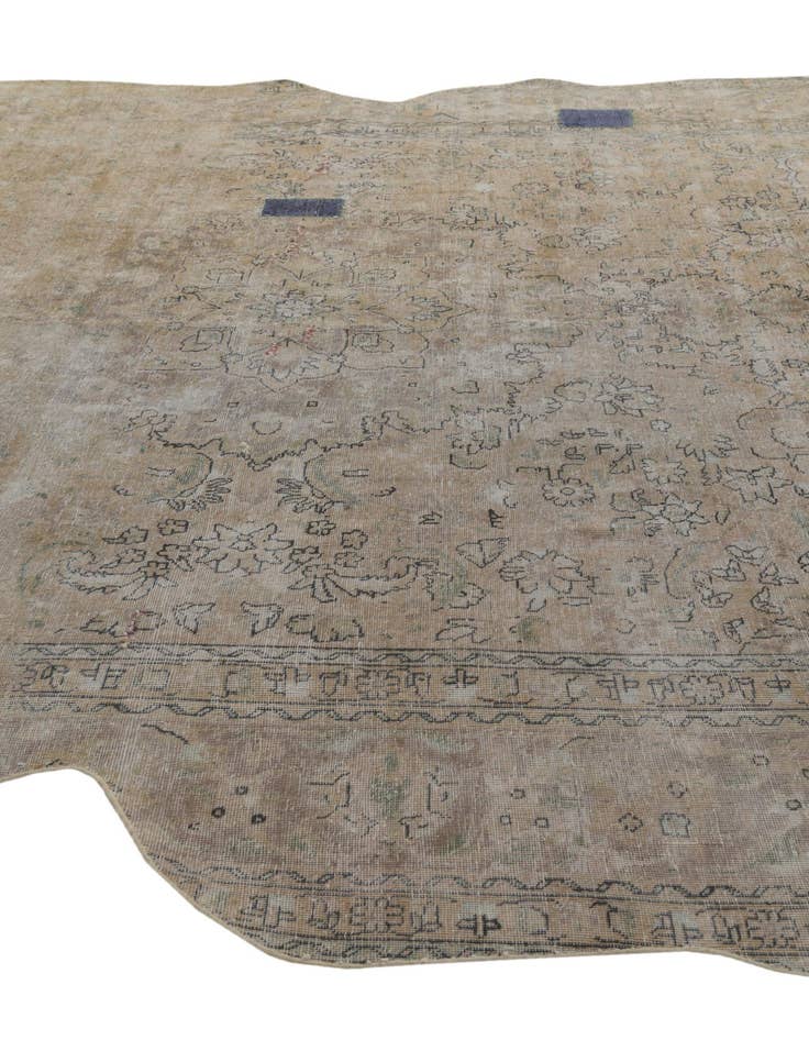 Detail image of 9' 7 x 12' 5  Hand Knotted Ultra Vintage Persian Wool Rug