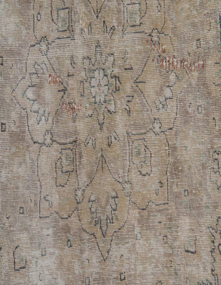 Detail image of 9' 7 x 12' 5  Hand Knotted Ultra Vintage Persian Wool Rug