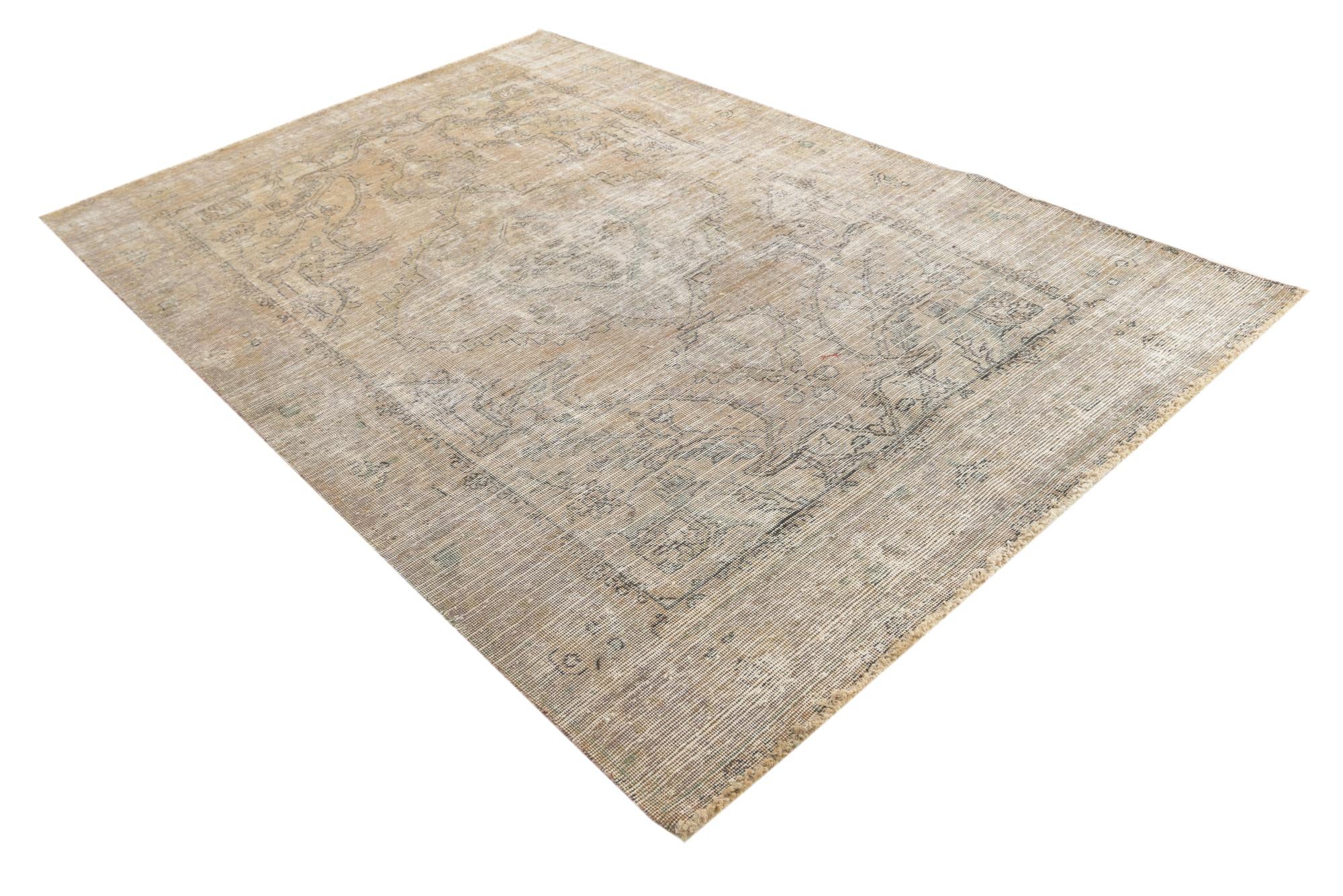 6' 2 x 9' 2 Hand Knotted Ultra Vintage Persian Wool Rug