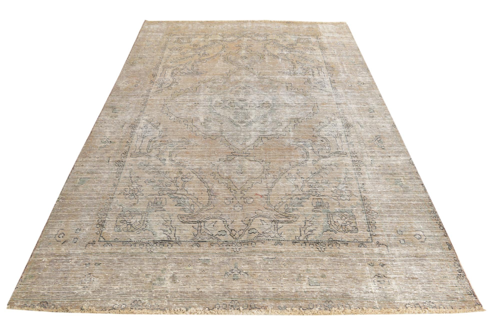 6' 2 x 9' 2 Hand Knotted Ultra Vintage Persian Wool Rug