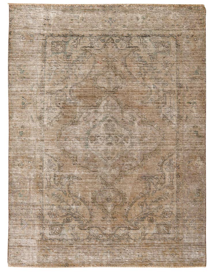 Detail image of 6' 2 x 9' 2 Hand Knotted Ultra Vintage Persian Wool Rug