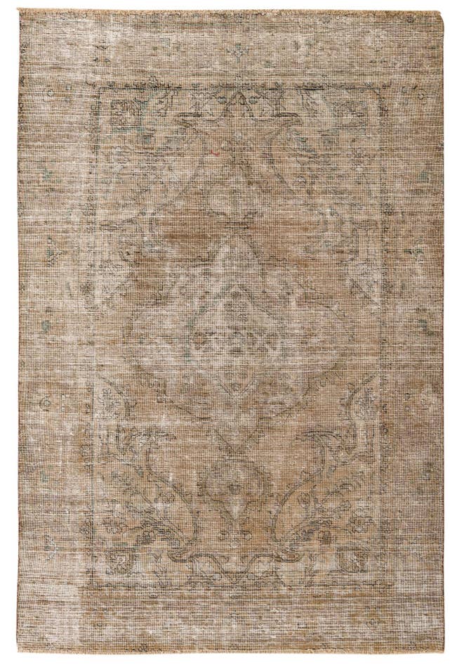 Detail image of 6' 2 x 9' 2 Hand Knotted Ultra Vintage Persian Wool Rug