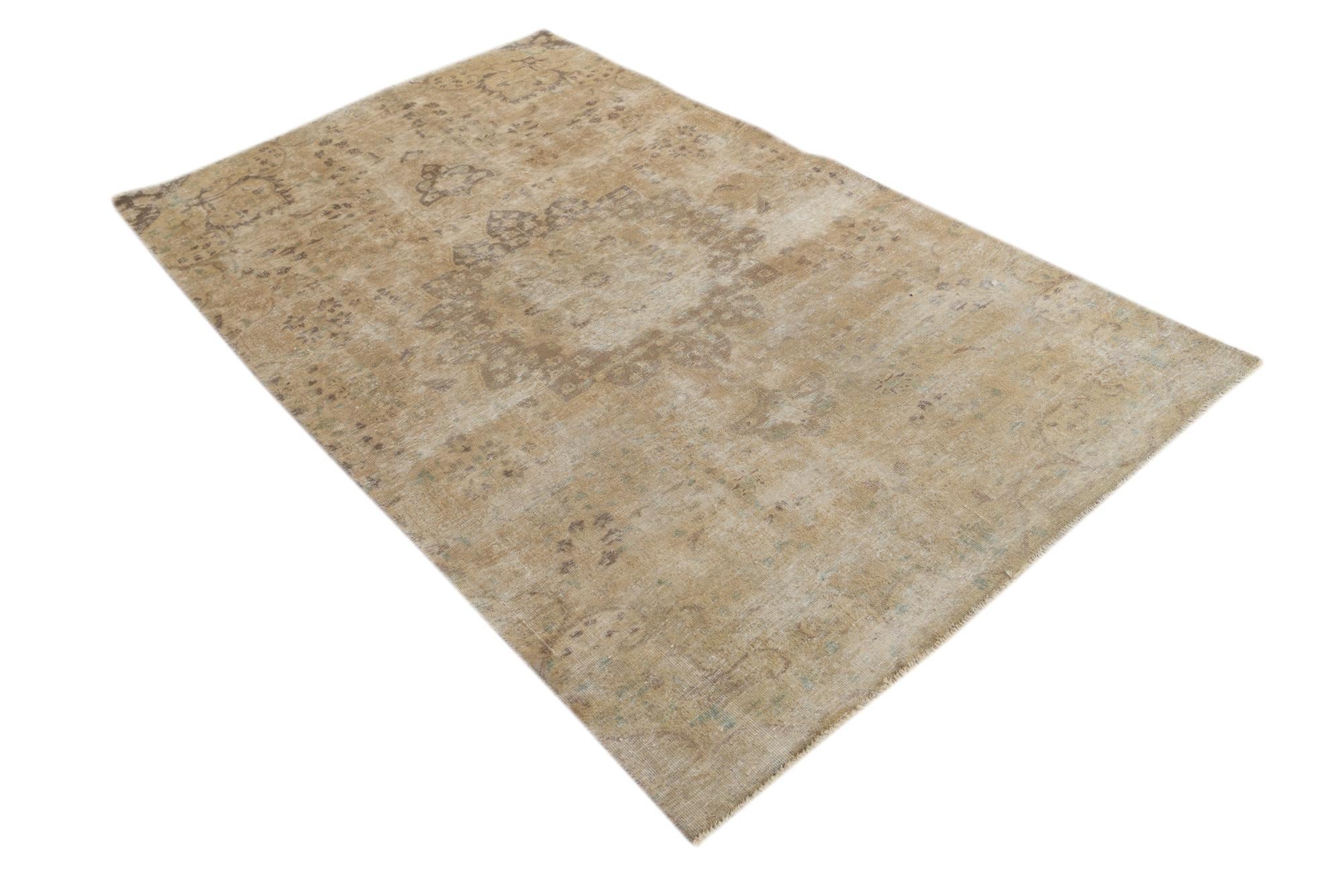 4' 6 x 7' 6 Hand Knotted Ultra Vintage Persian Wool Rug