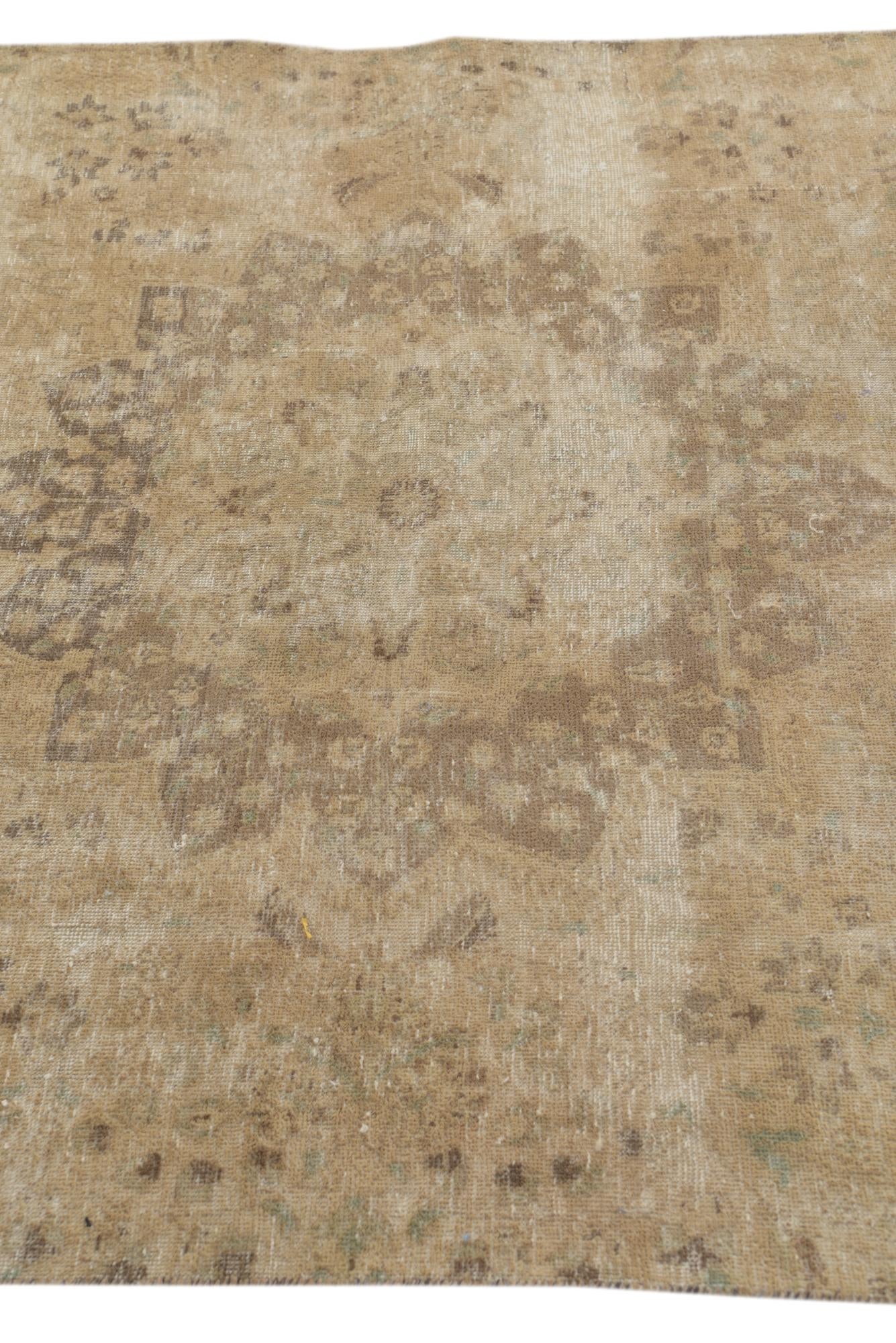 4' 6 x 7' 6 Hand Knotted Ultra Vintage Persian Wool Rug