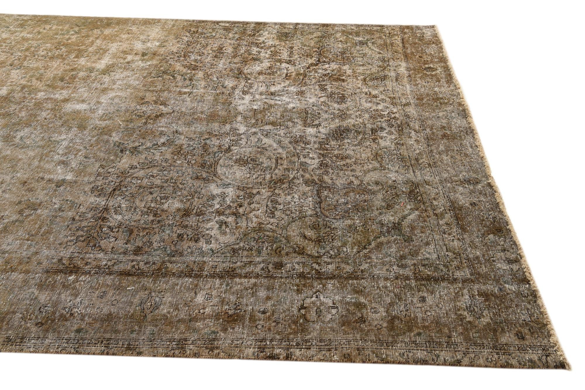 8' x 12' Hand Knotted Ultra Vintage Persian Wool Rug