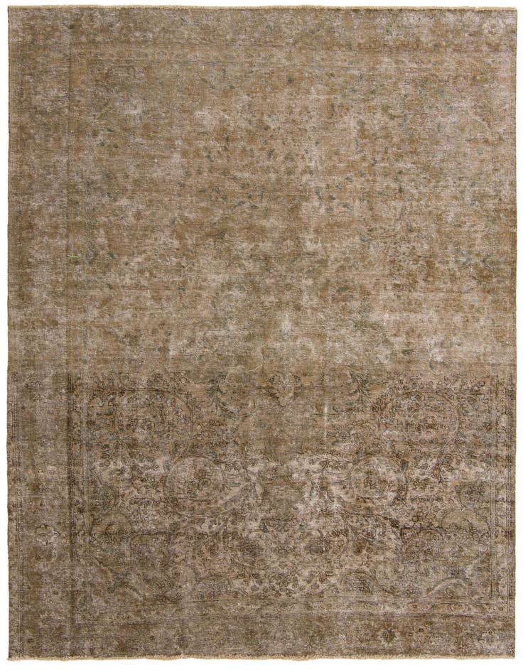 Detail image of 8' x 12' Hand Knotted Ultra Vintage Persian Wool Rug