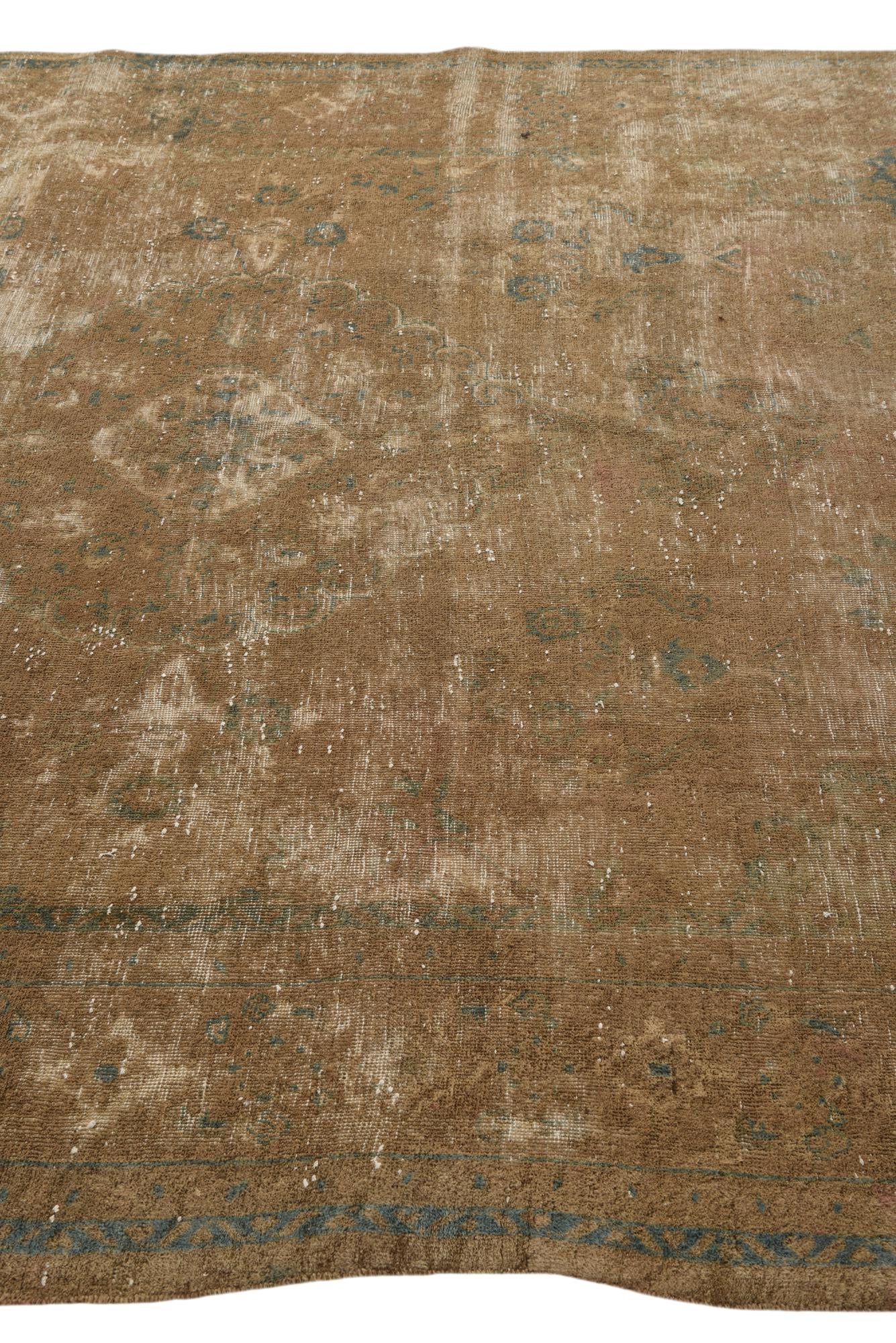 7' 2 x 10' 9 Hand Knotted Ultra Vintage Persian Wool Rug