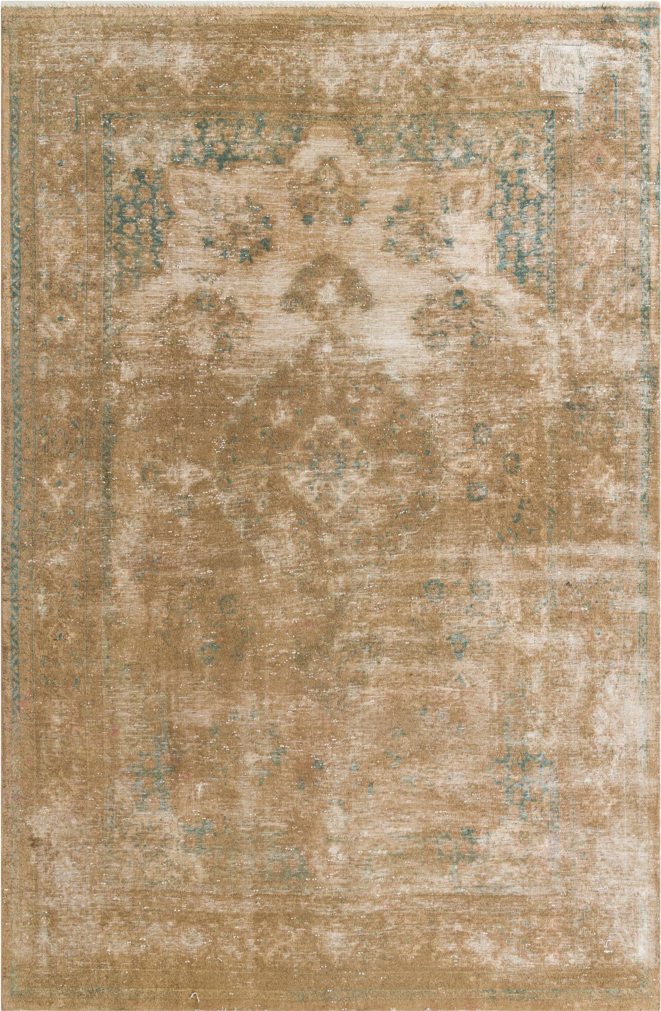 7' 2 x 10' 9 Hand Knotted Ultra Vintage Persian Wool Rug