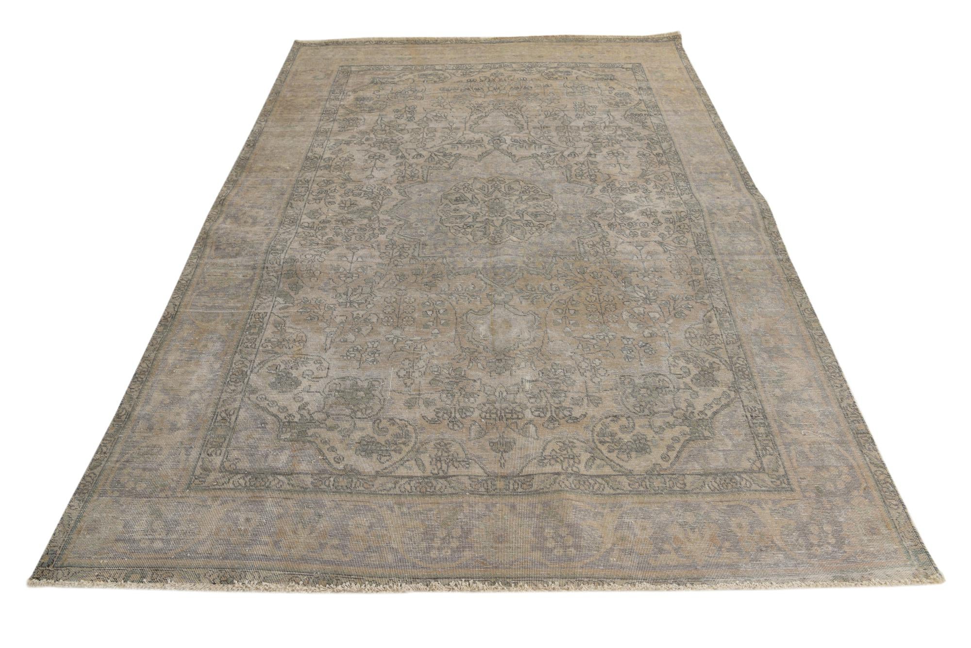 200cm x 290cm anudado a mano Ultra Vintage Alfombra Persa Lana