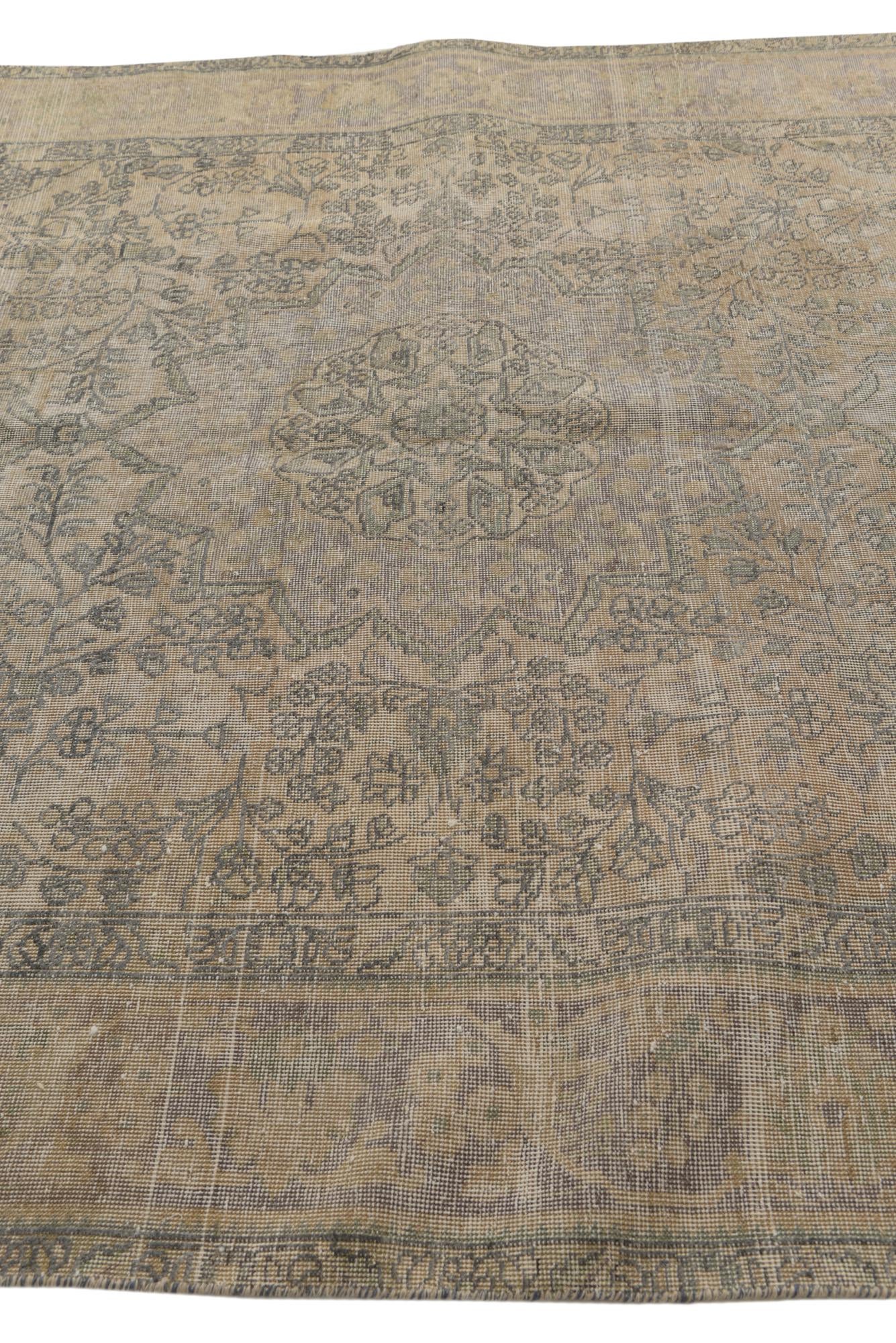 200cm x 290cm anudado a mano Ultra Vintage Alfombra Persa Lana