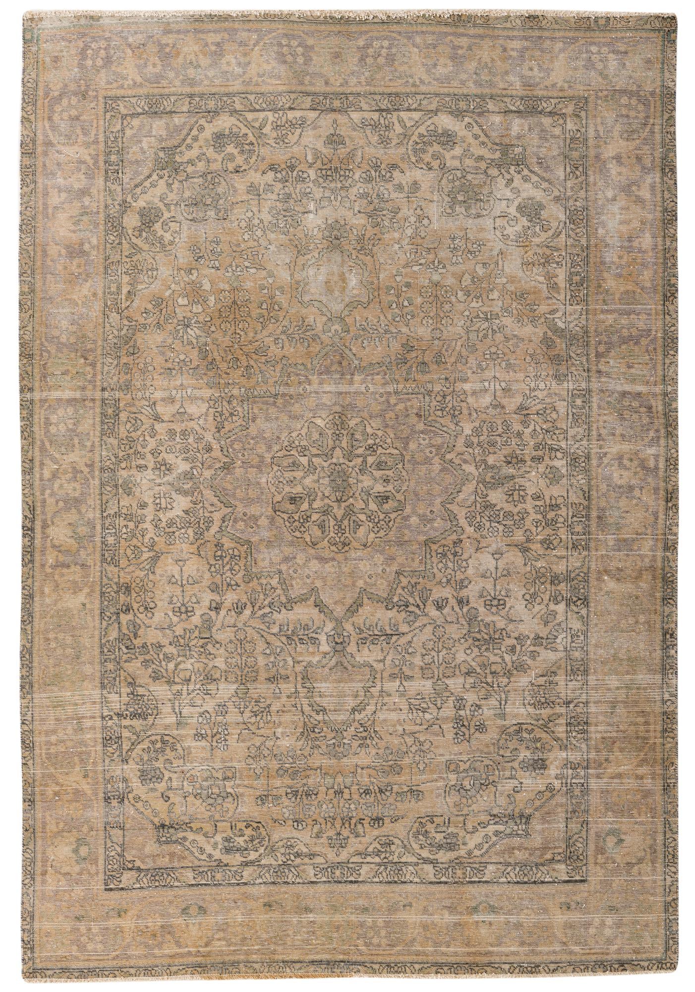 200cm x 290cm anudado a mano Ultra Vintage Alfombra Persa Lana