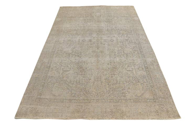 Detail image of 5' 9 x 9' Hand Knotted Ultra Vintage Persian Wool Rug