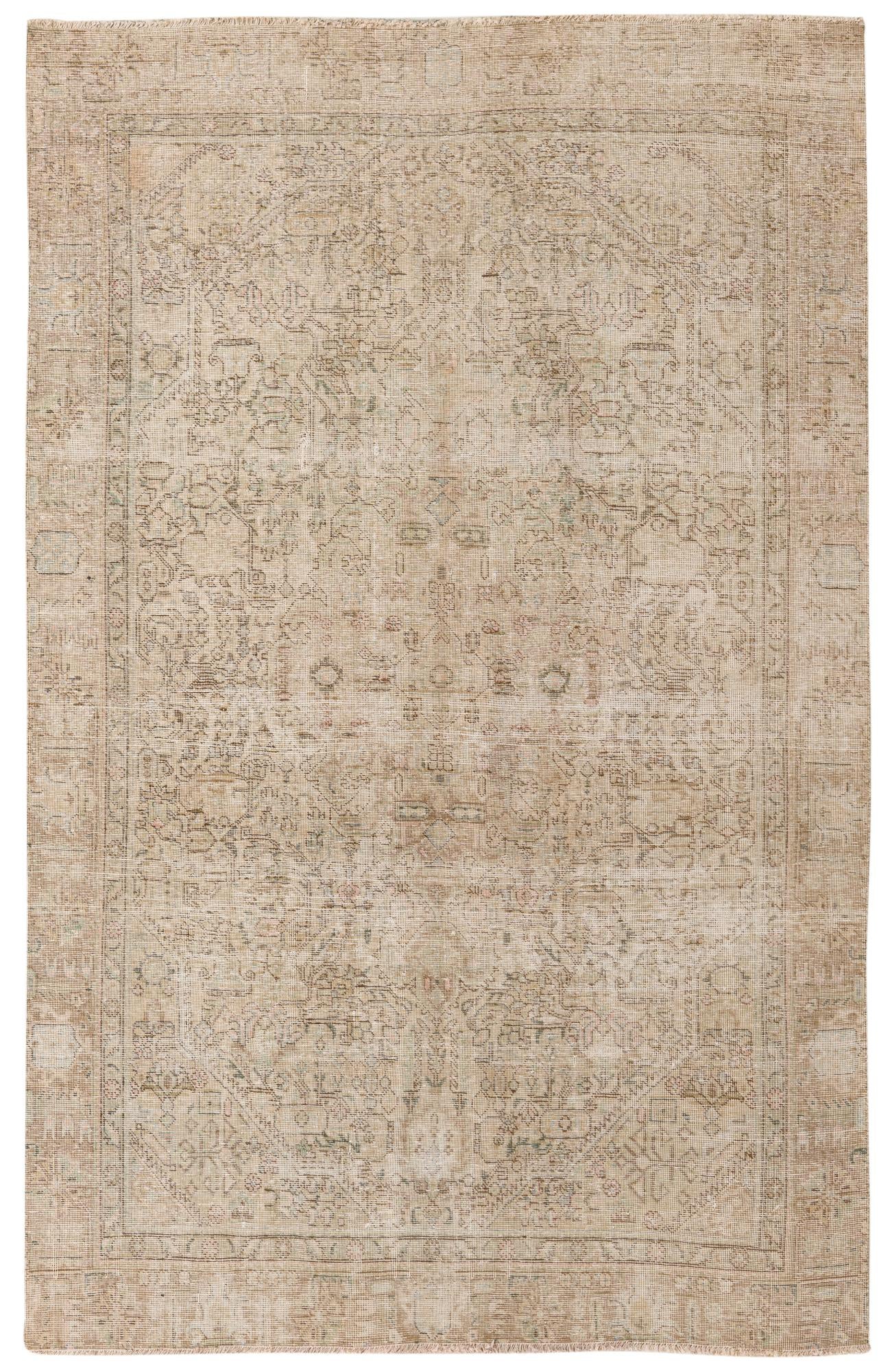5' 9 x 9' Hand Knotted Ultra Vintage Persian Wool Rug