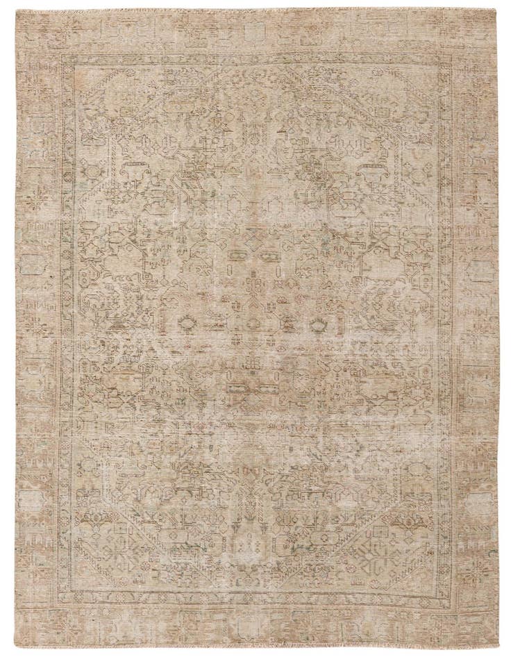Detail image of 5' 9 x 9' Hand Knotted Ultra Vintage Persian Wool Rug