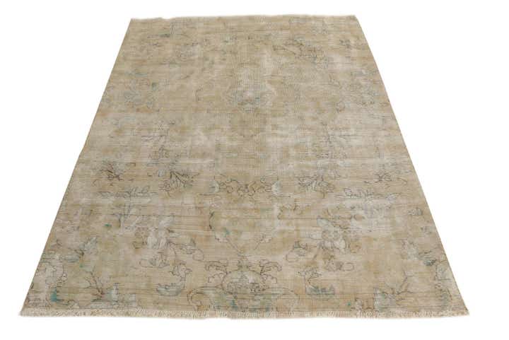 5' x 6' 9 Hand Knotted Ultra Vintage Persian Wool Rug