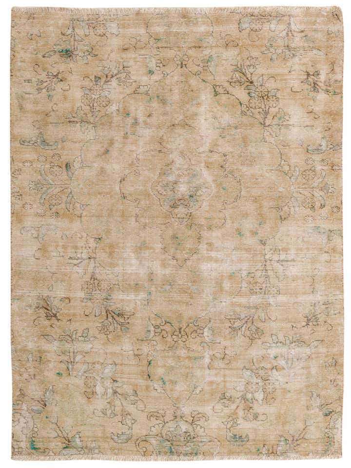 5' x 6' 9 Hand Knotted Ultra Vintage Persian Wool Rug