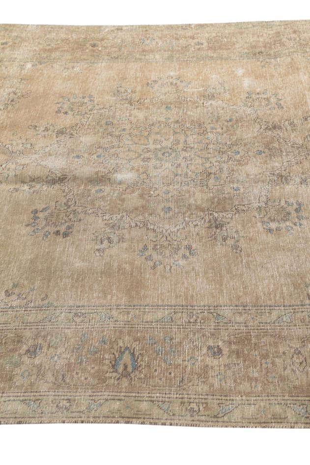 Detail image of 6' 4 x 9' 6 Hand Knotted Ultra Vintage Persian Wool Rug