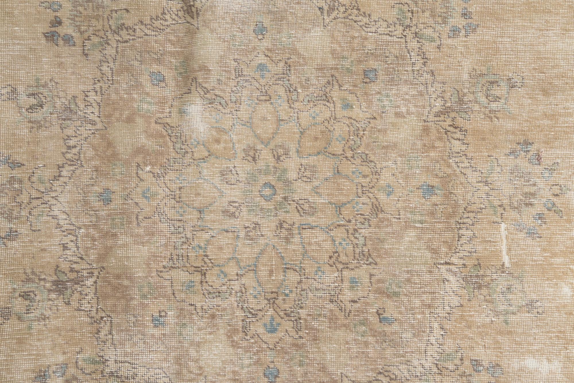 6' 4 x 9' 6 Hand Knotted Ultra Vintage Persian Wool Rug