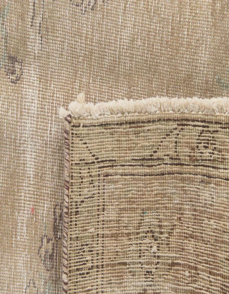 Detail image of 6' 4 x 9' 6  Hand Knotted Ultra Vintage Persian Wool Rug