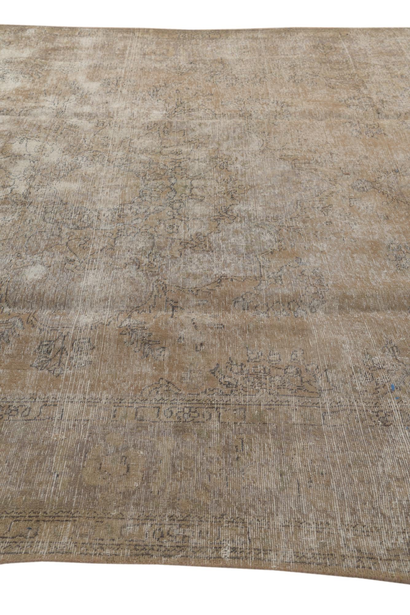 9' 4 x 12' 2 Hand Knotted Ultra Vintage Persian Wool Rug