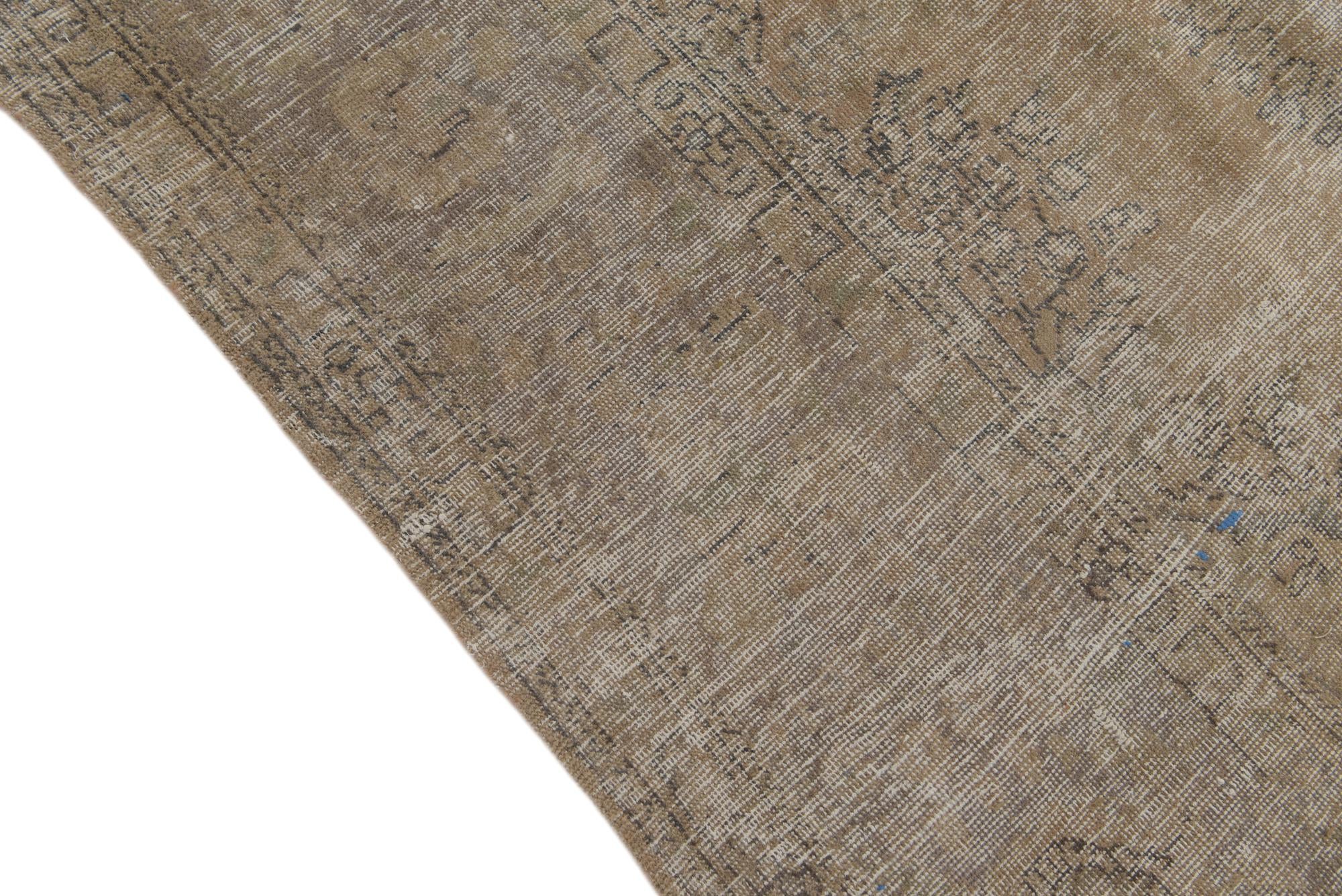 9' 4 x 12' 2 Hand Knotted Ultra Vintage Persian Wool Rug