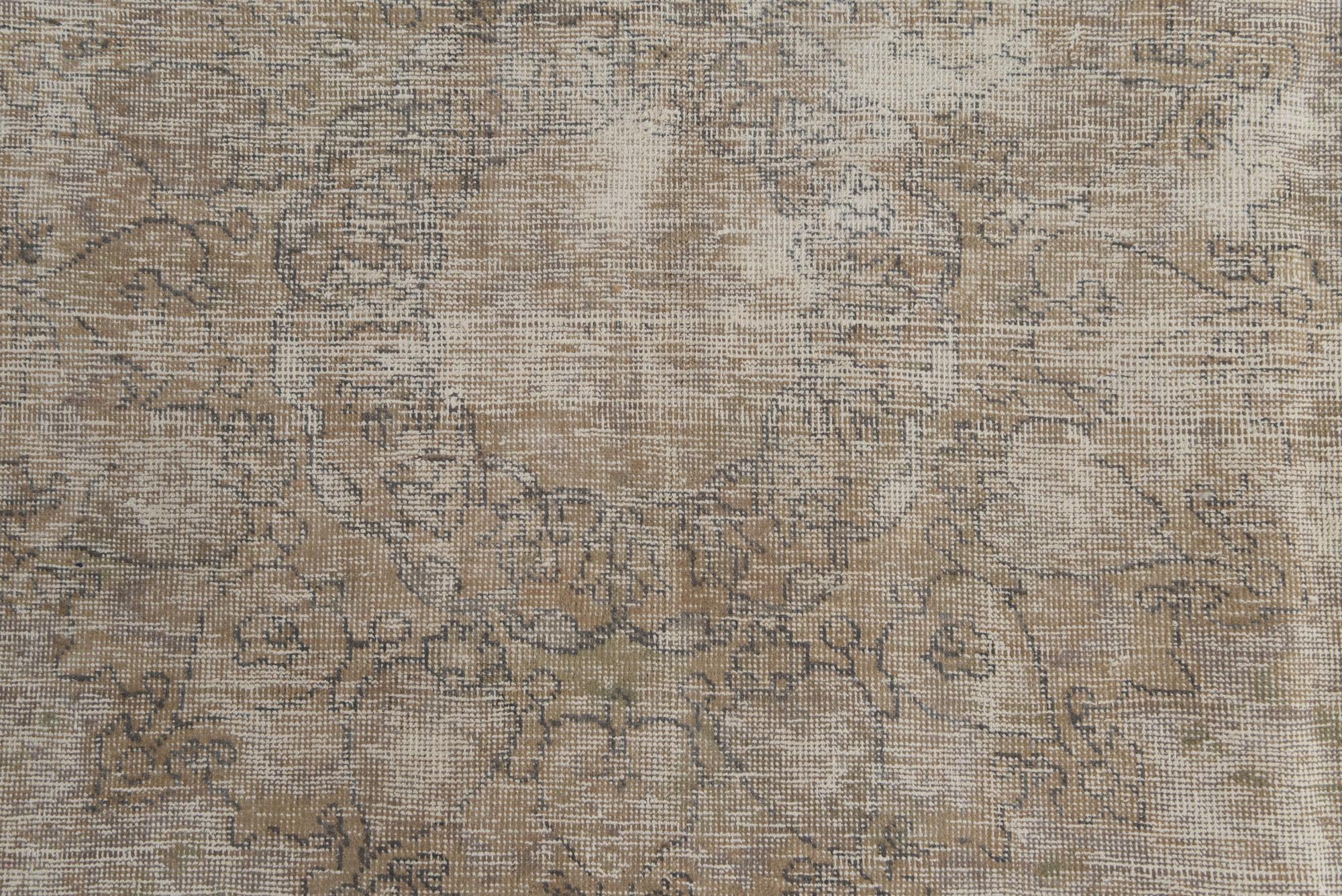 9' 4 x 12' 2 Hand Knotted Ultra Vintage Persian Wool Rug