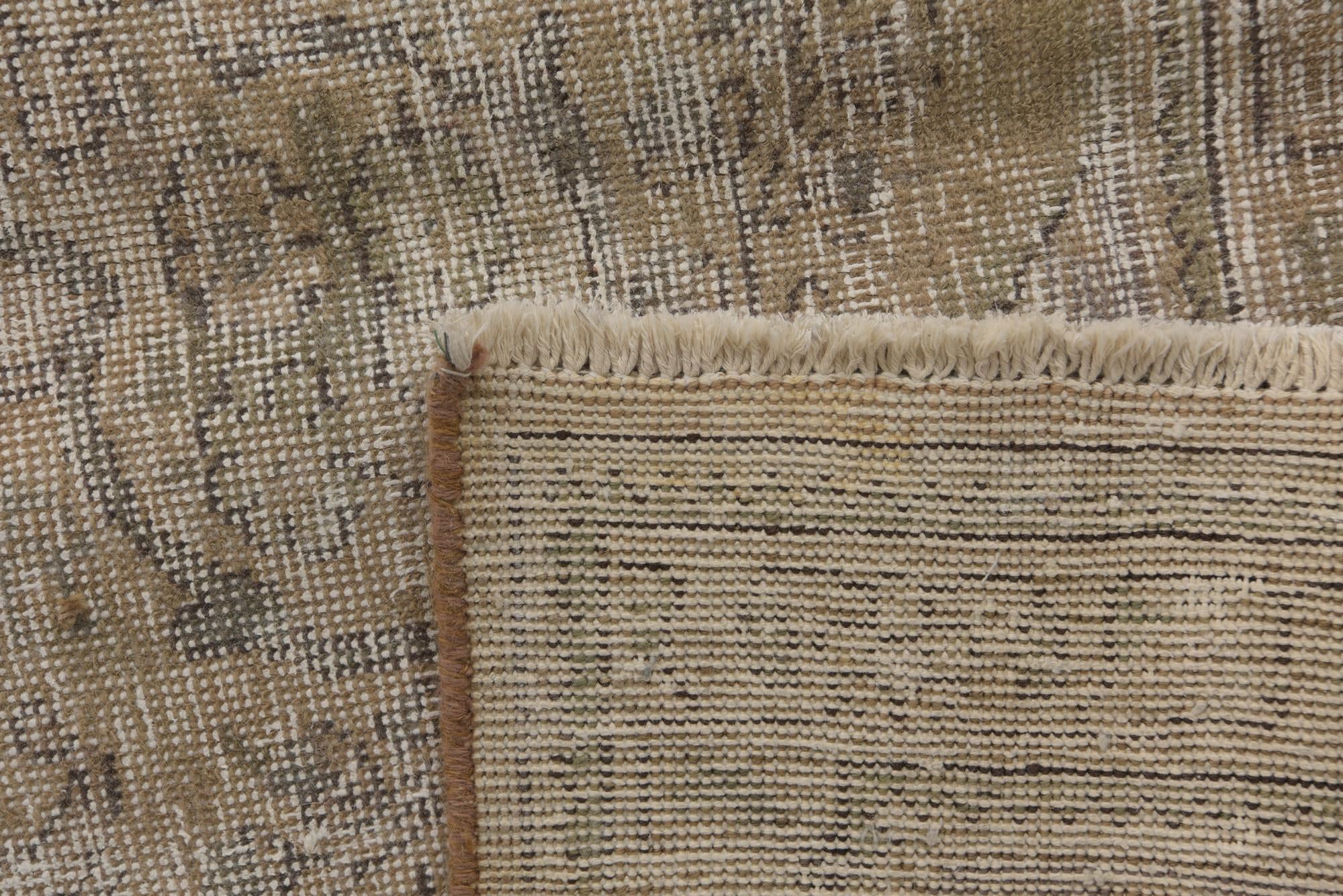 9' 4 x 12' 2 Hand Knotted Ultra Vintage Persian Wool Rug
