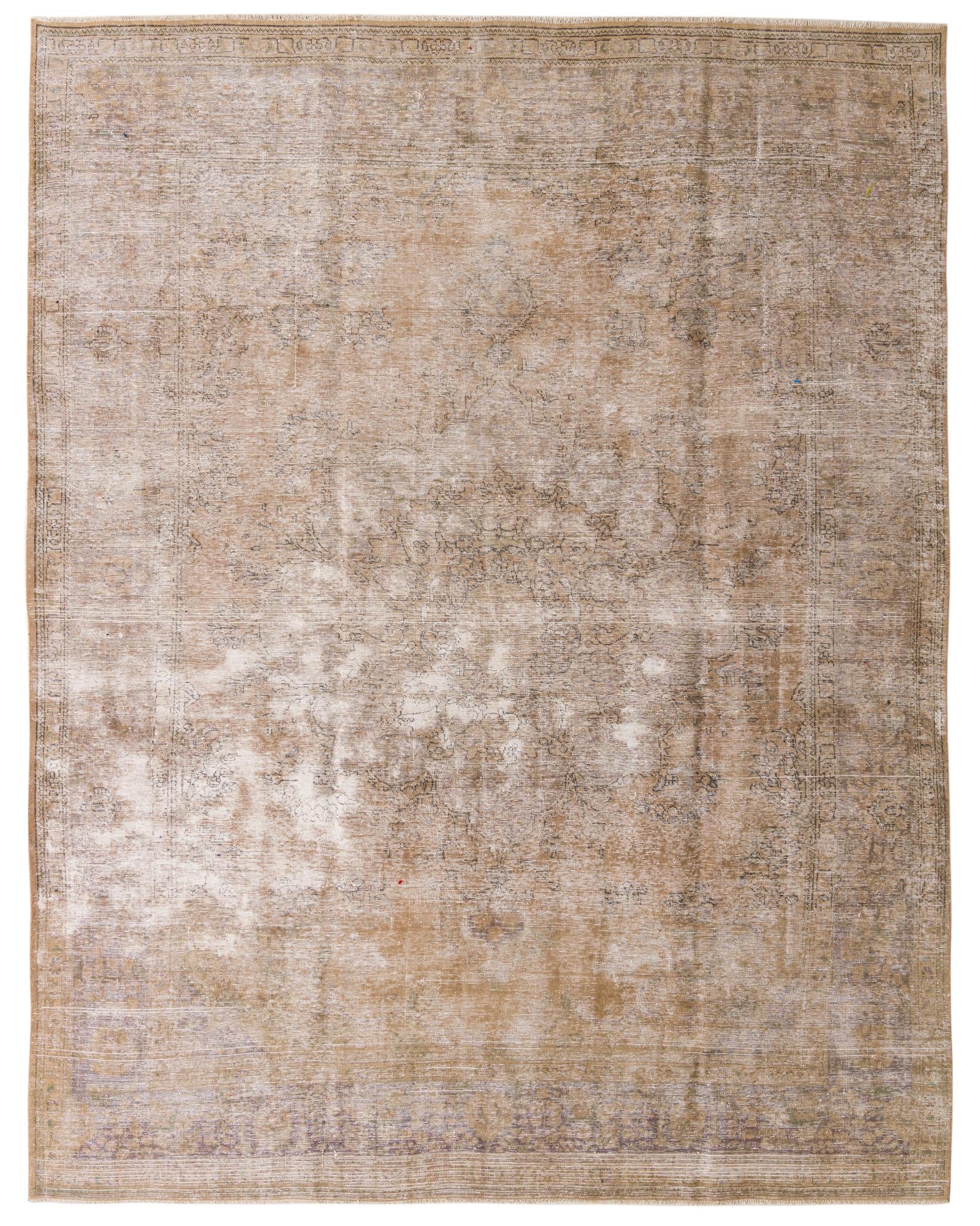 9' 4 x 12' 2 Hand Knotted Ultra Vintage Persian Wool Rug