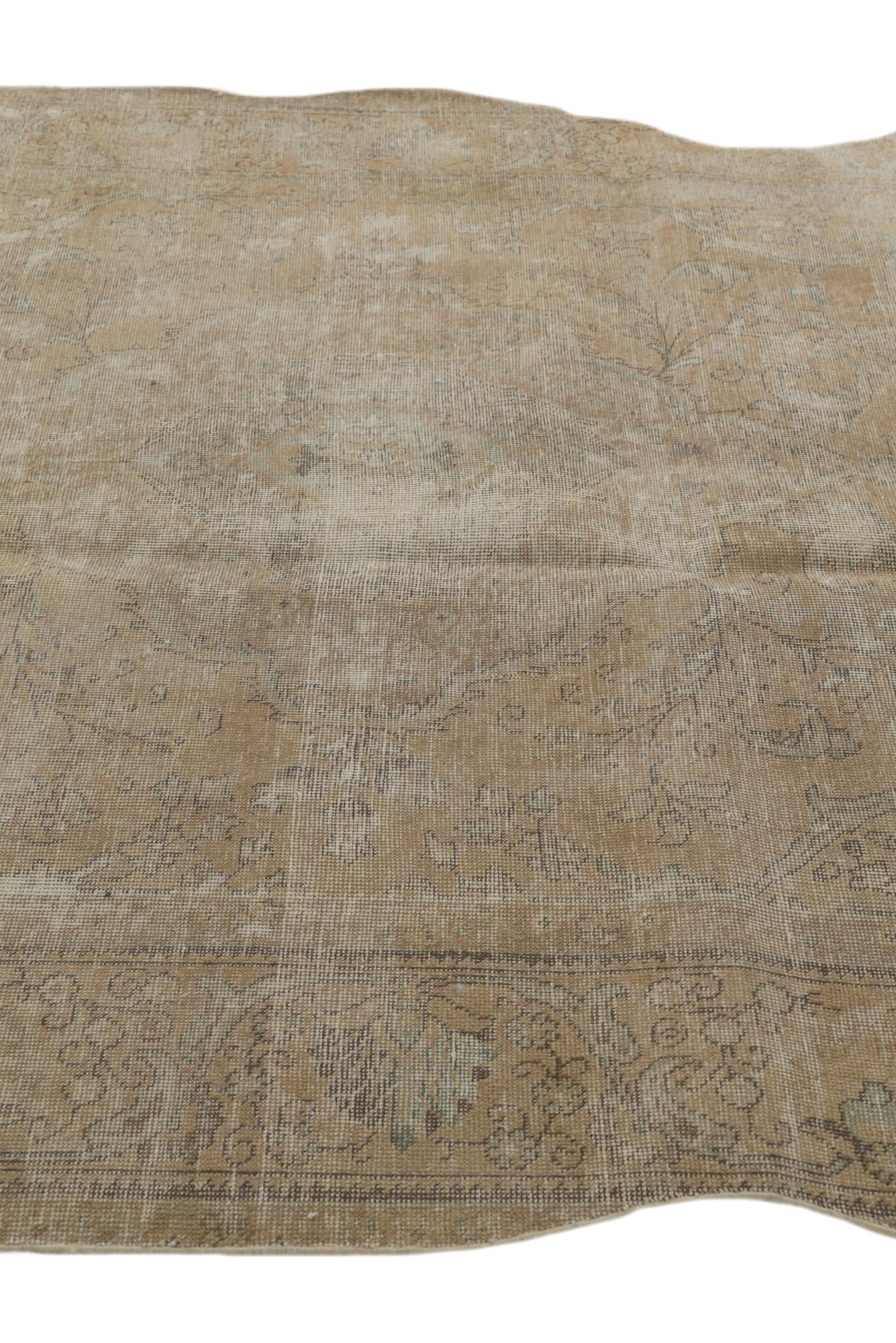 6' 5 x 8' 10 Hand Knotted Ultra Vintage Persian Wool Rug