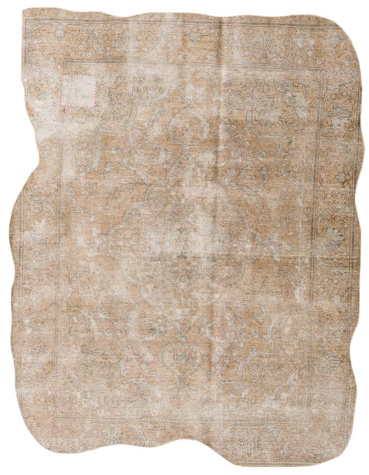 Detail image of 6' 5 x 8' 10 Hand Knotted Ultra Vintage Persian Wool Rug