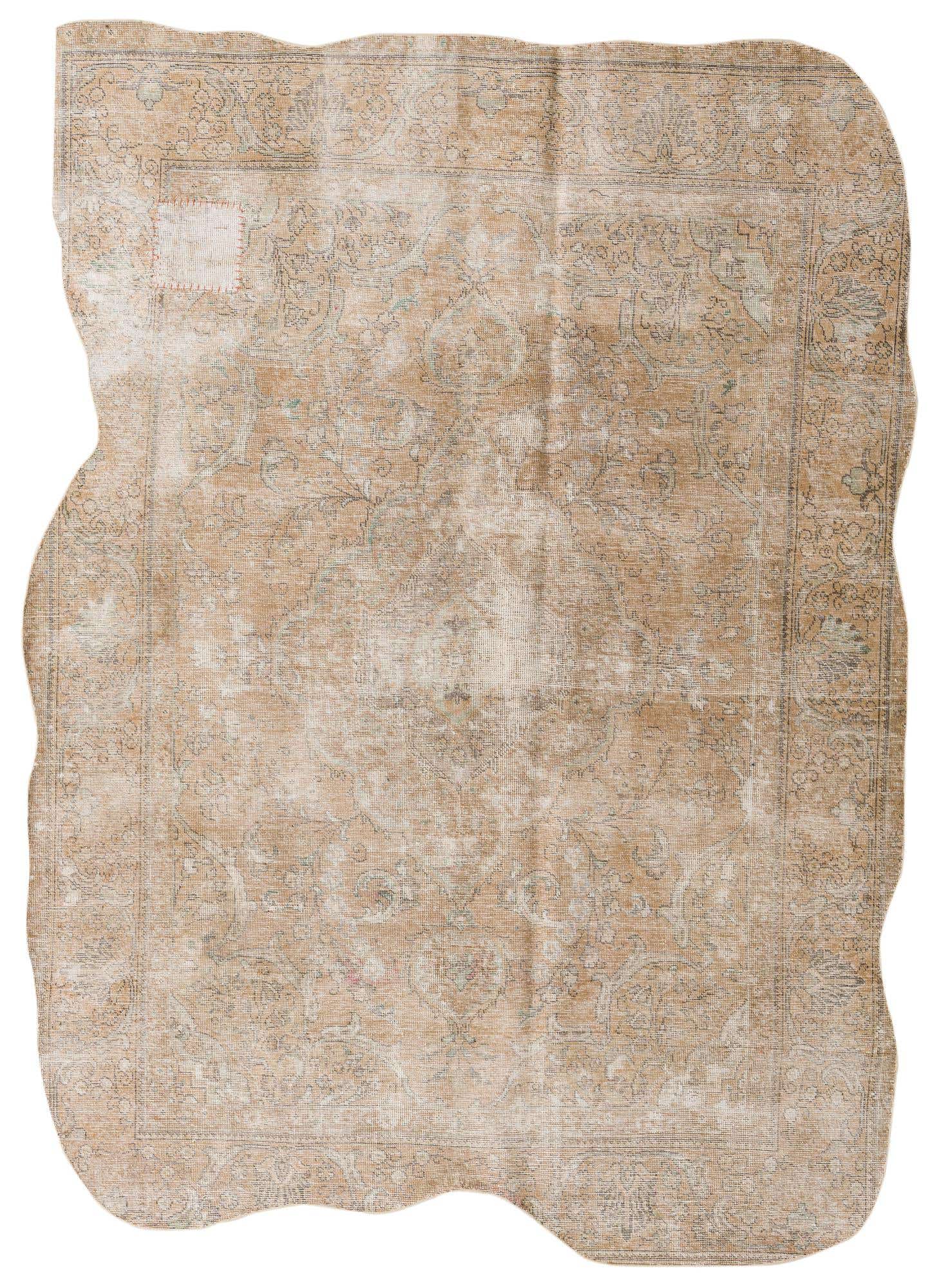 6' 5 x 8' 10 Hand Knotted Ultra Vintage Persian Wool Rug