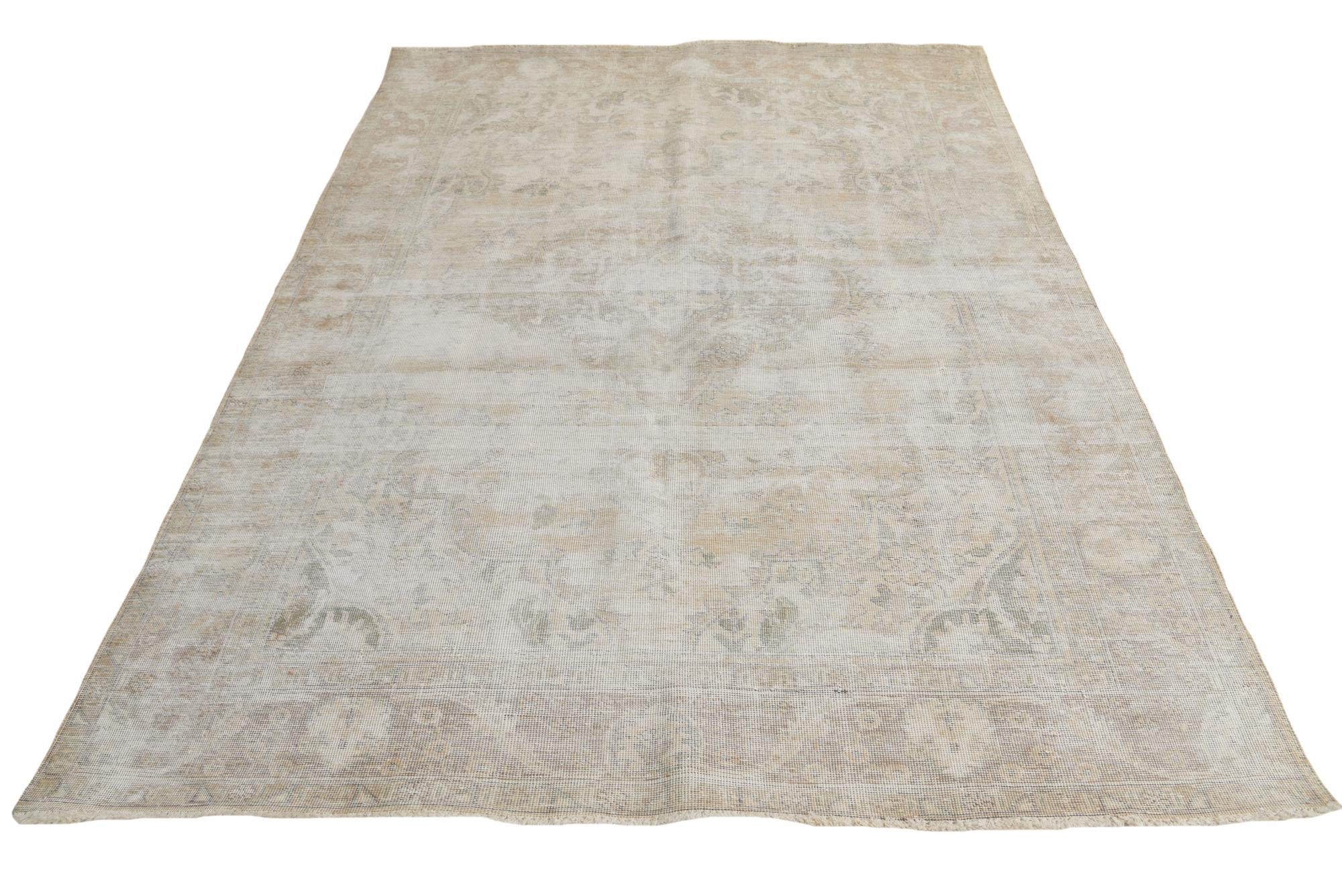 6' 5 x 9' 1 Hand Knotted Ultra Vintage Persian Wool Rug