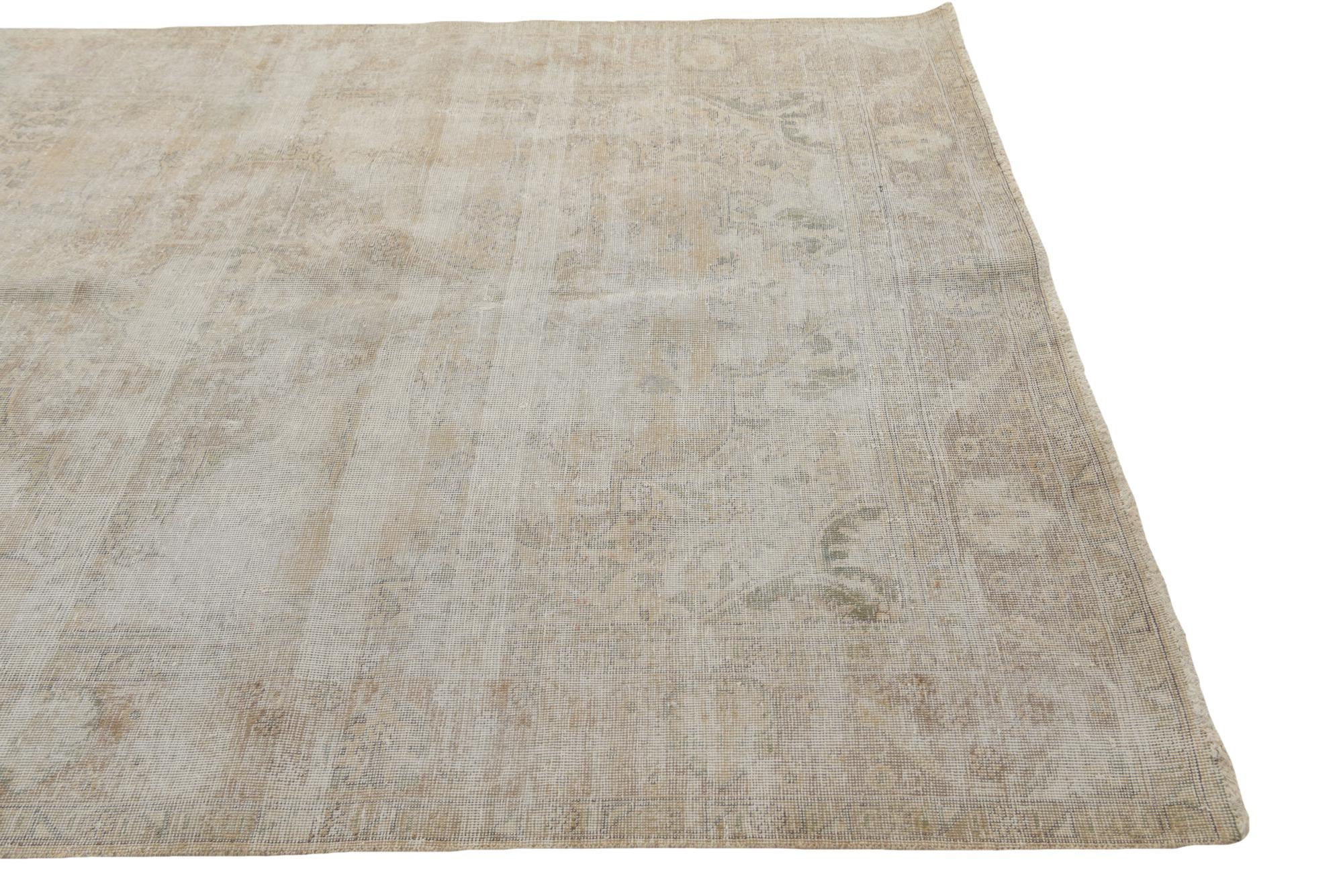 6' 5 x 9' 1 Hand Knotted Ultra Vintage Persian Wool Rug
