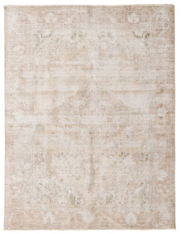 Detail image of 6' 5 x 9' 1 Hand Knotted Ultra Vintage Persian Wool Rug