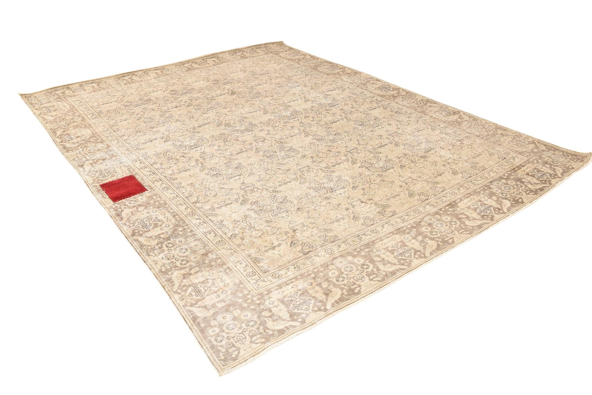 9' 4 x 12' Hand Knotted Ultra Vintage Persian Wool Rug