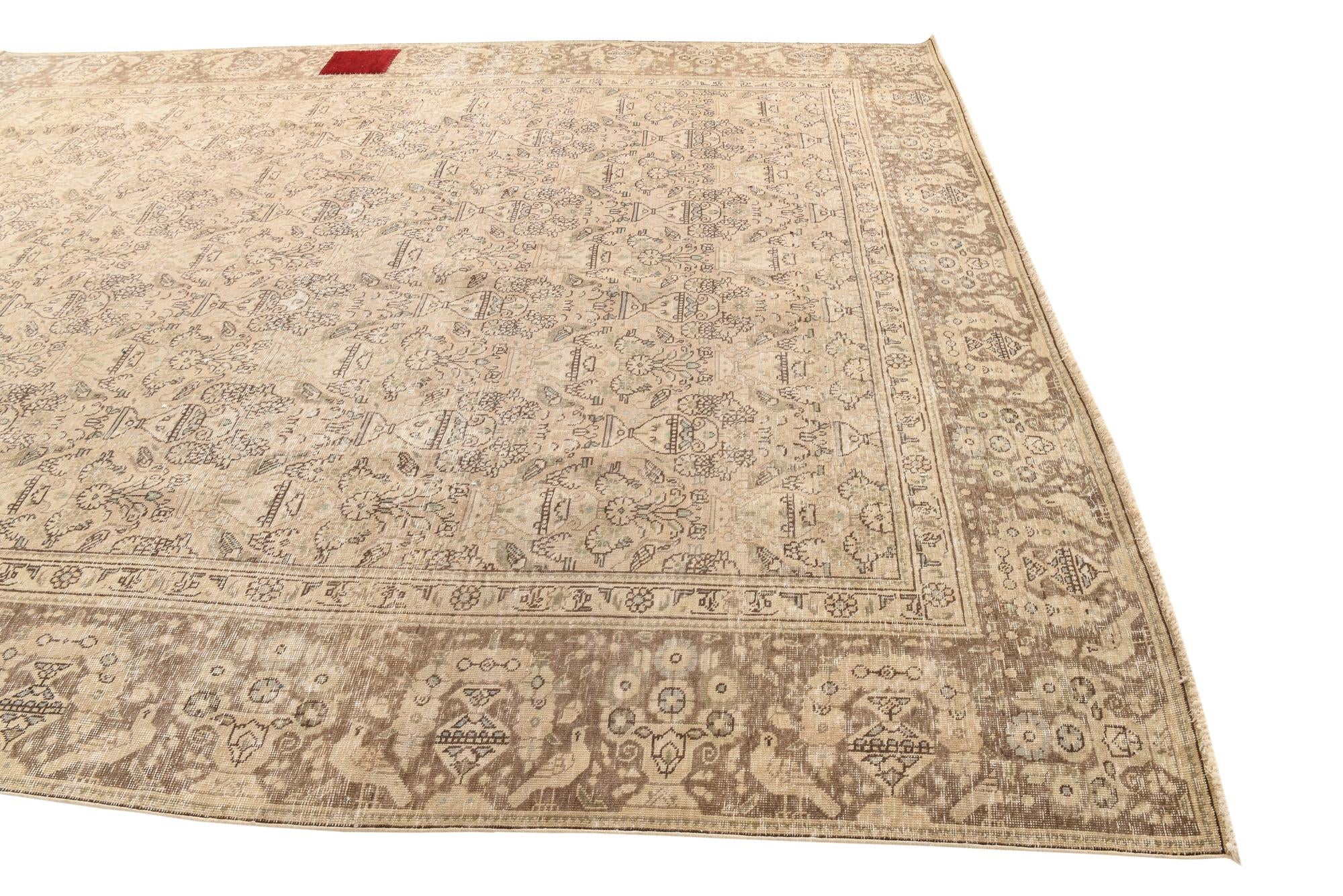9' 4 x 12' Hand Knotted Ultra Vintage Persian Wool Rug