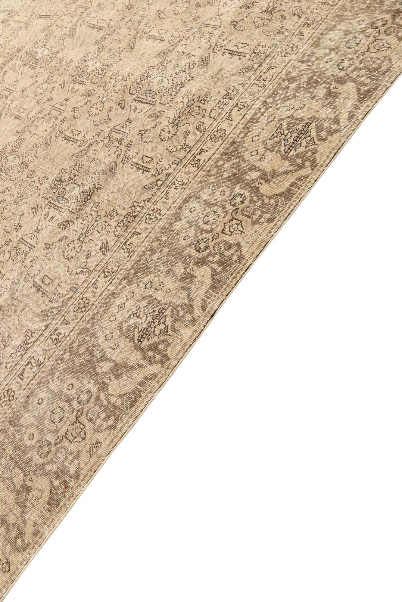 9' 4 x 12' Hand Knotted Ultra Vintage Persian Wool Rug