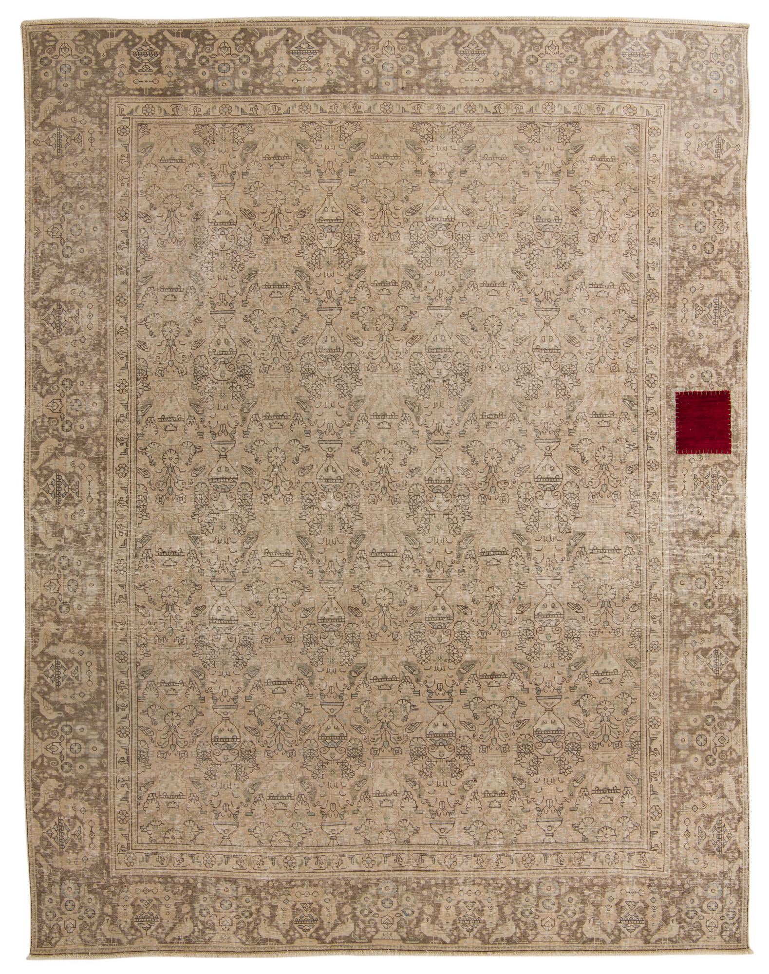 9' 4 x 12' Hand Knotted Ultra Vintage Persian Wool Rug