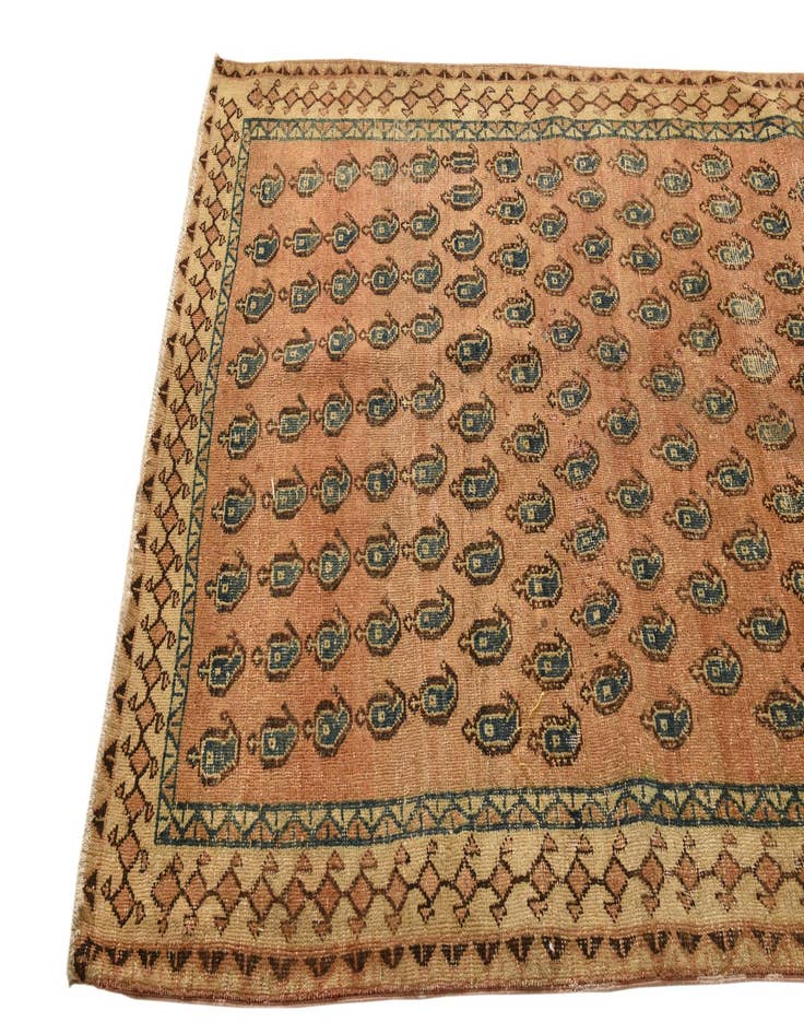 Detail image of 4' 5 x 5' 10  Hand Knotted Ultra Vintage Persian Wool Rug