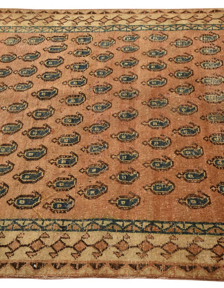 Detail image of 4' 5 x 5' 10  Hand Knotted Ultra Vintage Persian Wool Rug