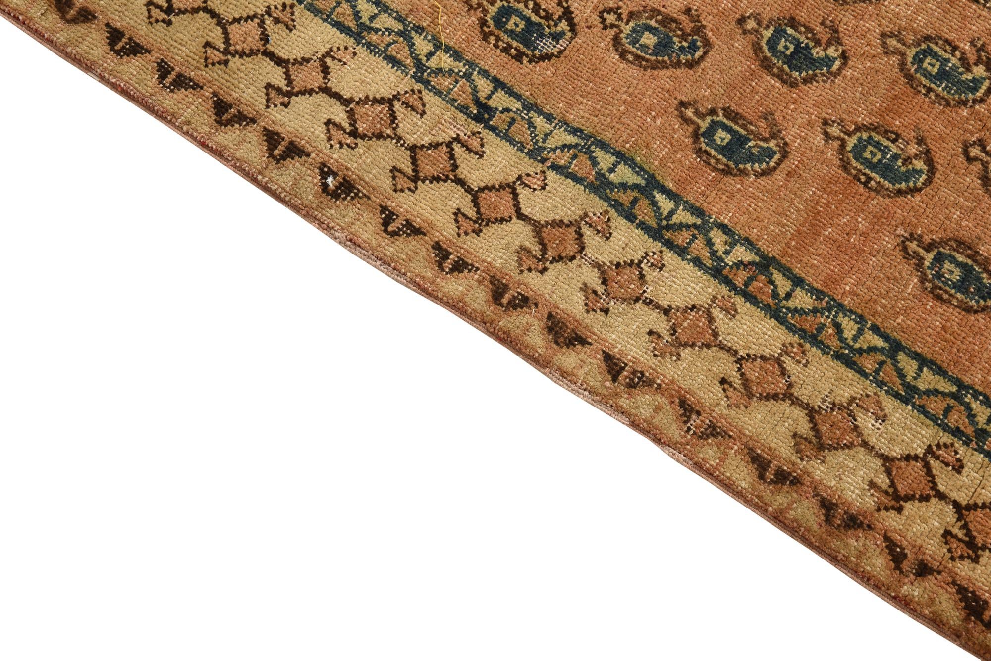 4' 5 x 5' 10 Hand Knotted Ultra Vintage Persian Wool Rug