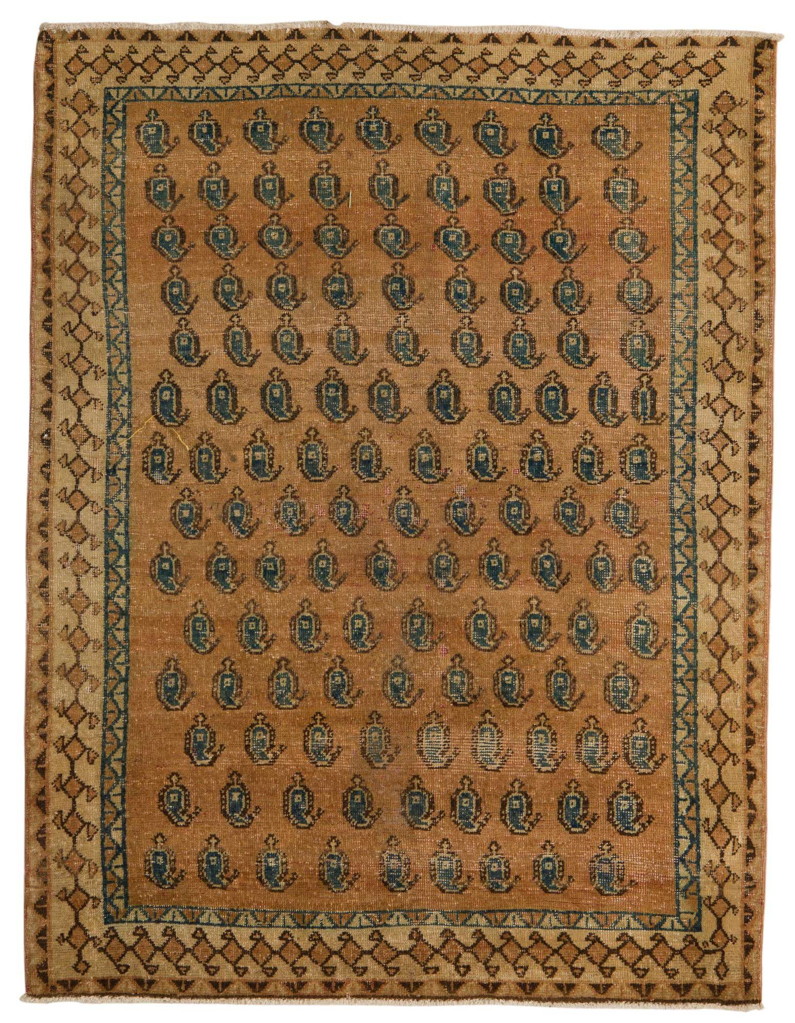 Primary image 4' 5 x 5' 10  Hand Knotted Ultra Vintage Persian Wool Rug